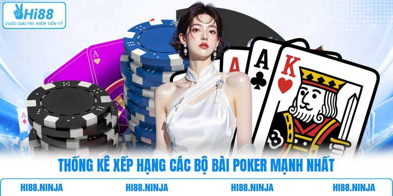 Thống kê xếp hạng các bộ bài Poker mạnh nhất