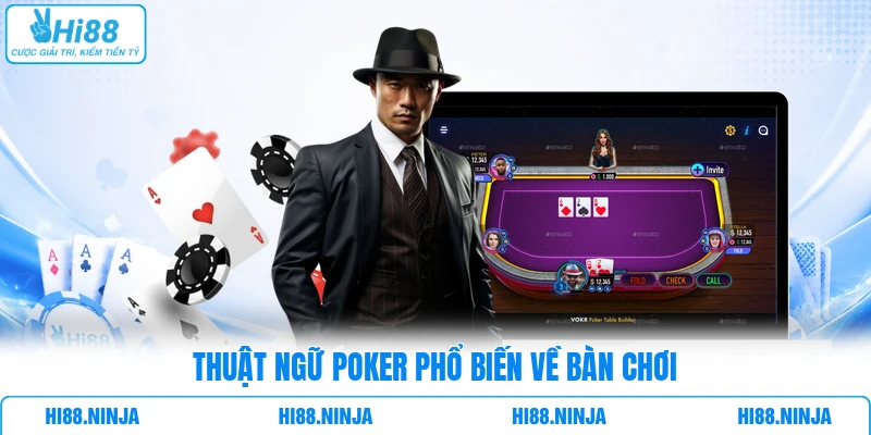 Thuật ngữ Poker phổ biến về bàn chơi