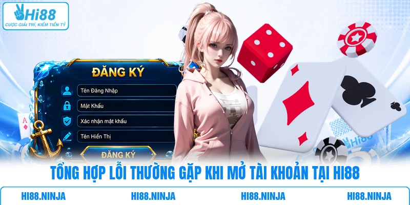 Tổng hợp lỗi thường gặp khi mở tài khoản tại HI88